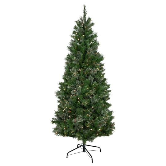 6.5ft. Pre-Lit Mixed Cashmere Pine Artificial Christmas Tree, Clear Lights